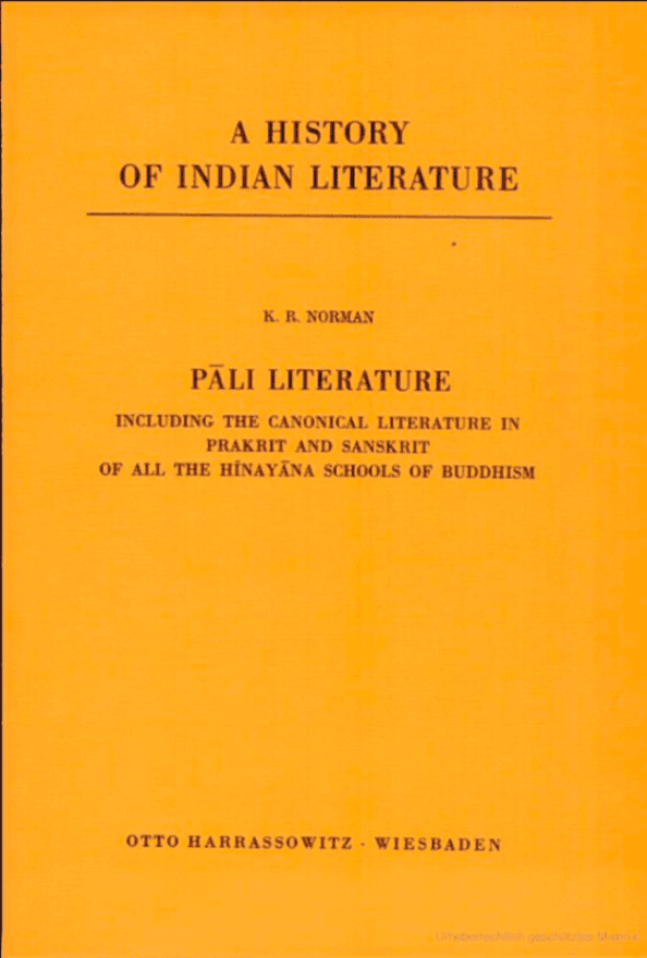 Pāli Literature: Including the Canonical Literature in Prakrit and Sanskrit of All the Hīnayāna Schools of Buddhism
