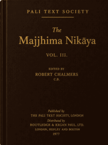 The Majjhima Nikāya, Vol.III