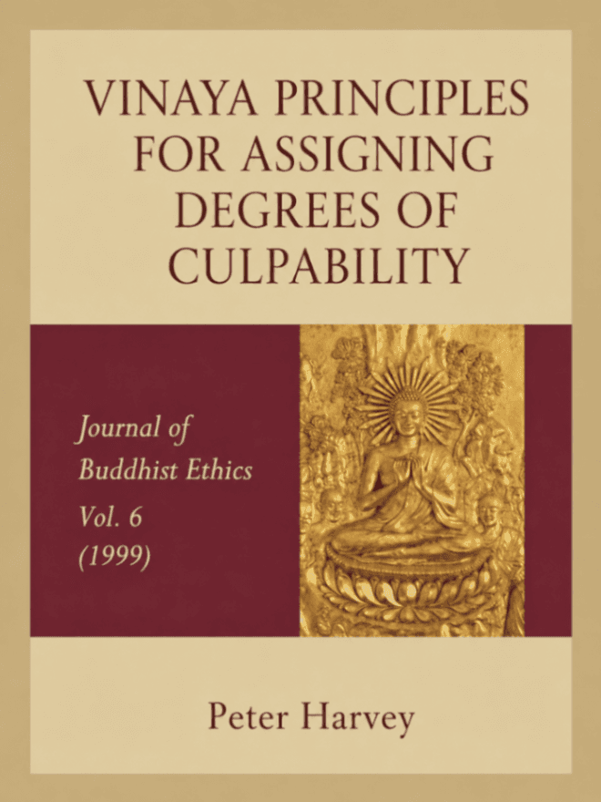 Vinaya Principles for Assigning Degrees of Culpability