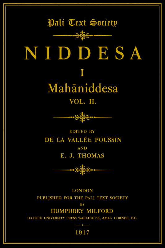 Niddesa I: Mahāniddesa