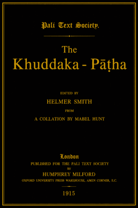 The Khuddaka-Pāṭha
