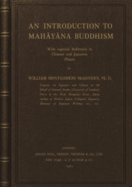 An Introduction to Mahāyāna Buddhism: With Special Reference to Chinese and Japanese Phases
